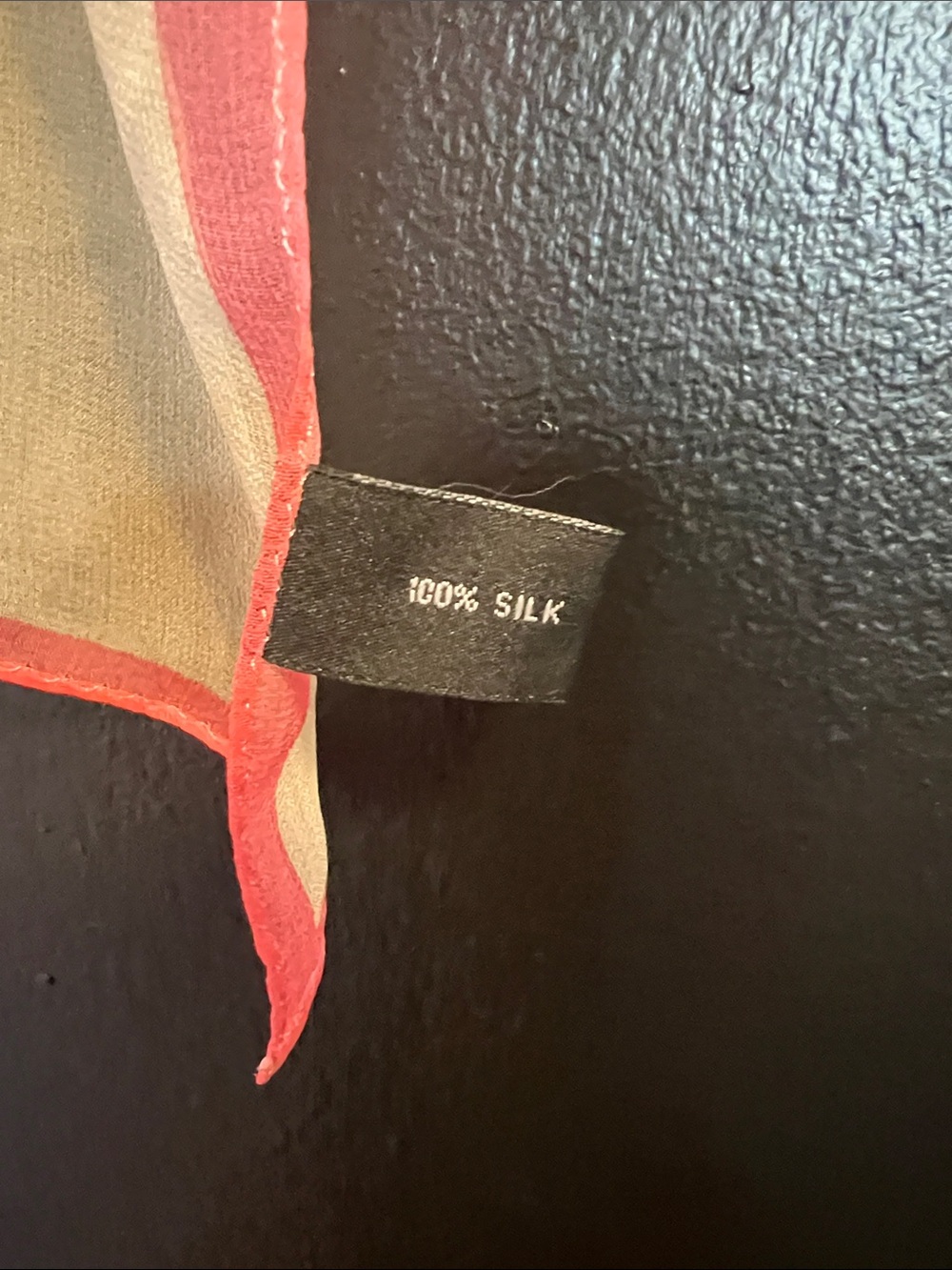 100% Silk Pink Rose Neck Scarf - Picture 2 of 2